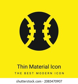 Baseball minimal bright yellow material icon