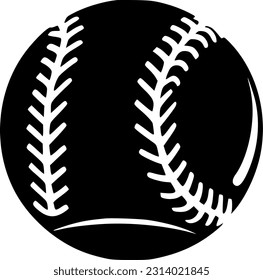 Baseball - Minimalist and Flat Logo - Vector illustration