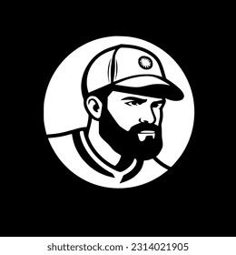 Baseball - Minimalist and Flat Logo - Vector illustration