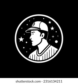 Baseball - Minimalist and Flat Logo - Vector illustration