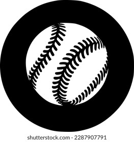 Baseball | Minimalist and Simple Silhouette - Vector illustration