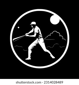 Baseball | Minimalist and Simple Silhouette - Vector illustration