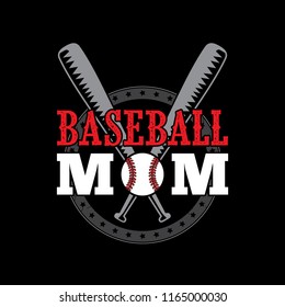 Baseball Mom. Best for print design.