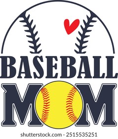 Baseball Mom, Baseball Clip Art, Baseball Cut File