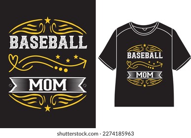 Baseball mom Cute T-Shirt Design svg