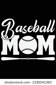 
Baseball Mom eps cut file for cutting machine