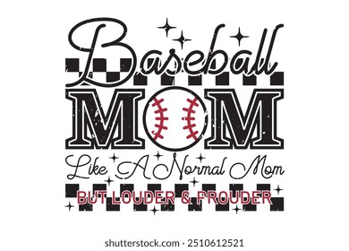 Baseball Mom EPS Retro Sport Mama T-shirt Design