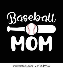 Diseño divertido del vector de la mamá del béisbol para la venta