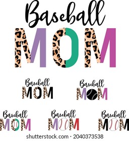 Baseball mom, half leopard Baseball mom, leopard softball , mom svg, Softball Mom svg, cheetah
 svg