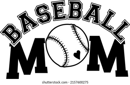 Baseball mom icon vector. Baseball illustration sign. Sport symbol. Softball logo.