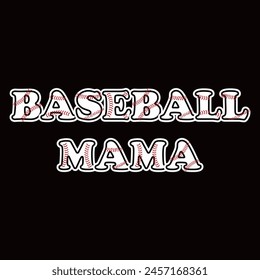 Baseball mom mama mother vector illustration sign