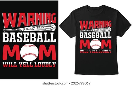 Baseball Mom Quote Design, Baseball Vector, Baseball Silhouette, Mom Baseball Typography Design For T-Shirt, Banner, Background, Hoodie, Etc