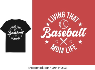 Baseball Mom T Shirt Design