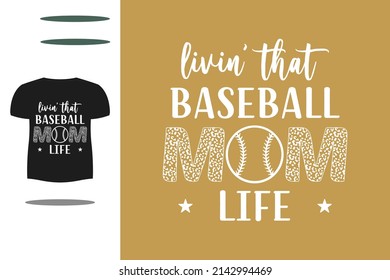 Baseball mom t shirt design