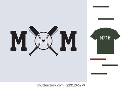 Baseball mom t shirt design