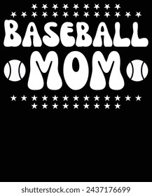 Baseball mom t shirt Design baseball