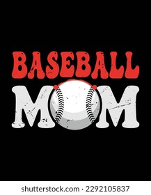 Diseño De Camisetas Para Madres De Béisbol Y Béisbol