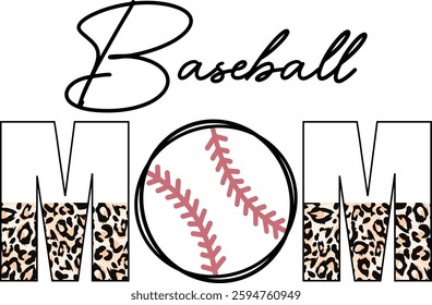 Baseball Mom T-Shirt Design For Mother's, Day. unique Boho Baseball Mom lover t-shirt design. best illustration t shirt