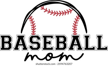 Baseball Mom T-Shirt Design For Mother's, Day. unique Boho Baseball Mom lover t-shirt design. best illustration t shirt