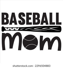 Baseball Mom t-shirt design vector file