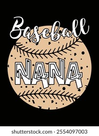 Baseball Nana editable eps cut file.