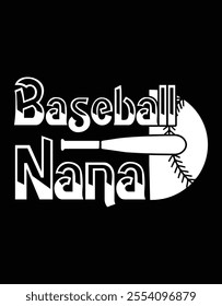 Baseball Nana Printable cut file.