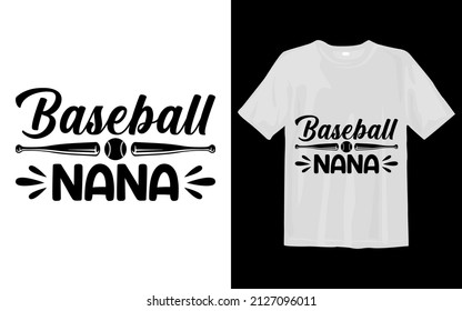 Baseball Nana Svg T Shirt Design svg