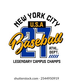 Béisbol Nueva York usa diseño de tipografía atlética