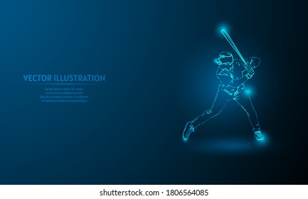 baseball on blue abstract background. simple blue background. Starlight background