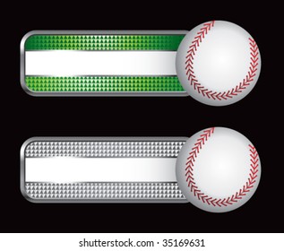baseball on diamond checkered banners