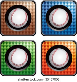 baseball on glossy diamond web button