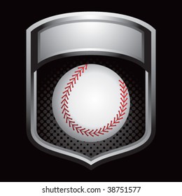 baseball on glossy display crest