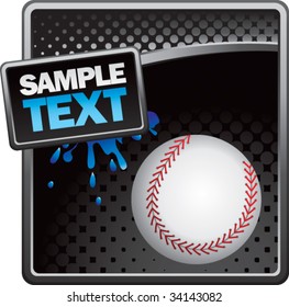 baseball on grunge style splat background