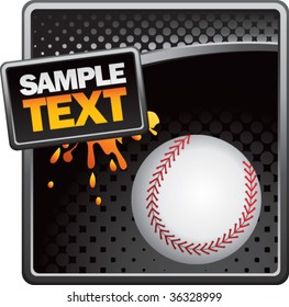 baseball on grunge style splat background