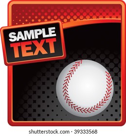 baseball on halftone template