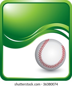 baseball on modern style wave background