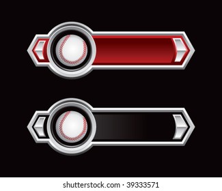 baseball on royal horizontal banners