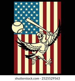 Baseball Osprey USA Flag Camiseta de regalo patriótico