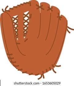 baseball outfielder glove vector illust