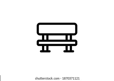 Baseball Outline Icon - Bench