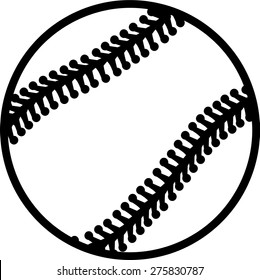 Baseball Outline Stiches