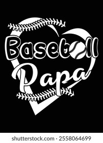 
Baseball Papa Father's Day Design.