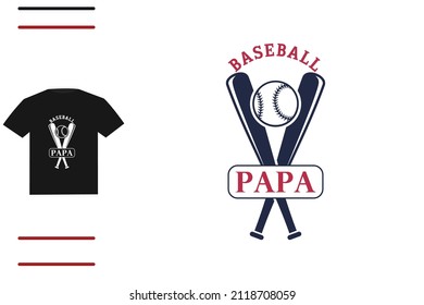 Baseball papa t shirt design