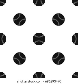 Baseball pattern repeat seamless in black color for any design. Vector geometric illustration