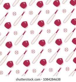 Baseball Pattern Vector Illustration