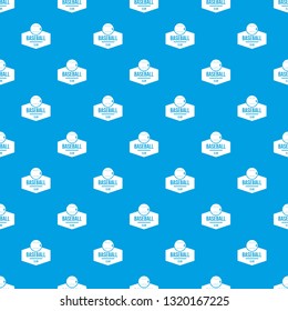 Baseball pattern vector seamless blue repeat for any use