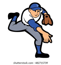 Baseball Pitcher Cartoon 