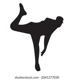 baseball pitcher frontal silhouette vector