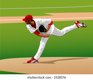 Baseball Pitcher Detailed Illustration - Vector Royalty Free SVG, Cliparts,  Vectors, and Stock Illustration. Image 83230281.