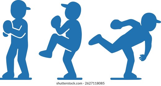 Baseball pitcher's pitching form motion